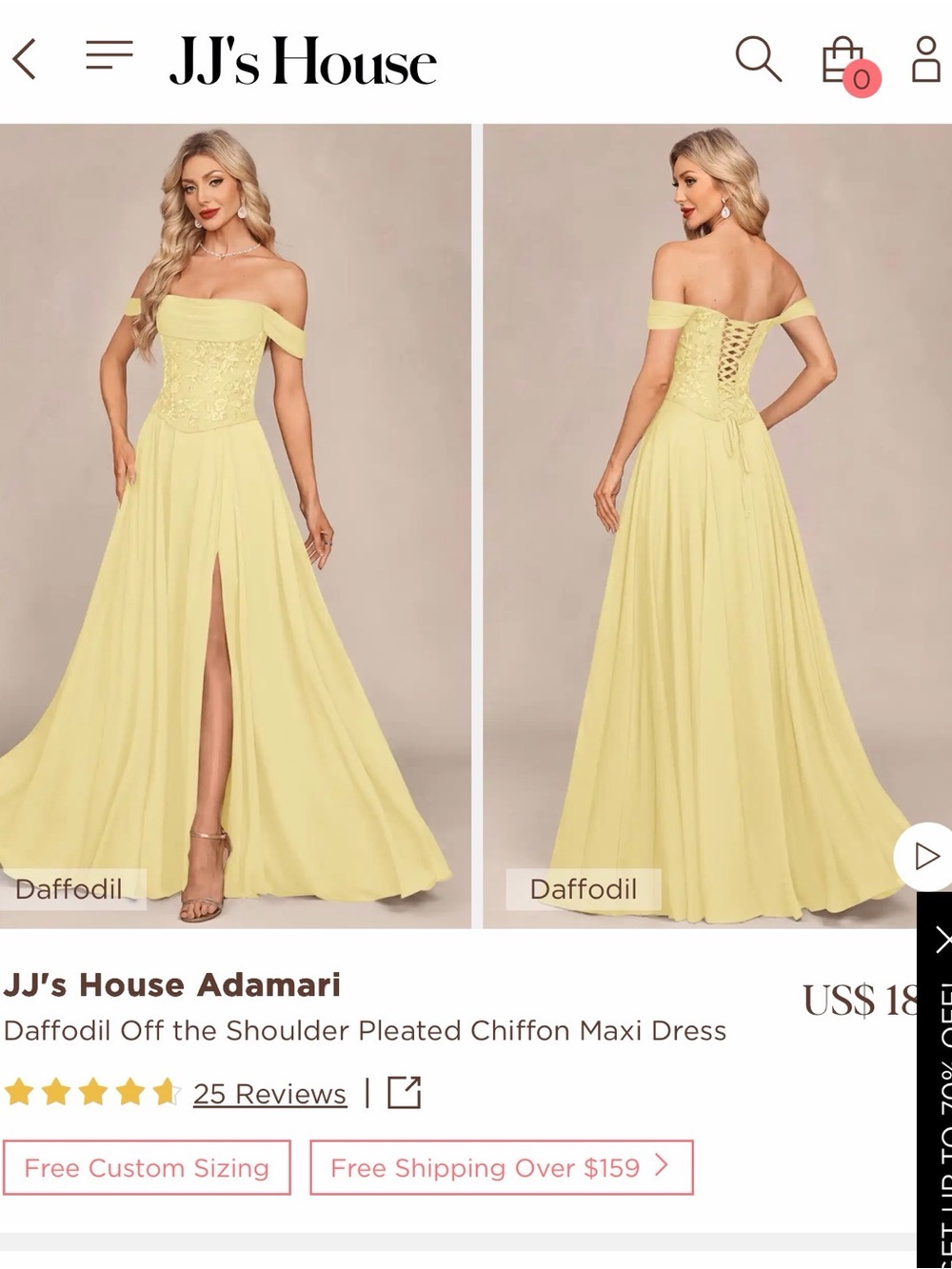 JJ’s House Adamari dress Daffodil